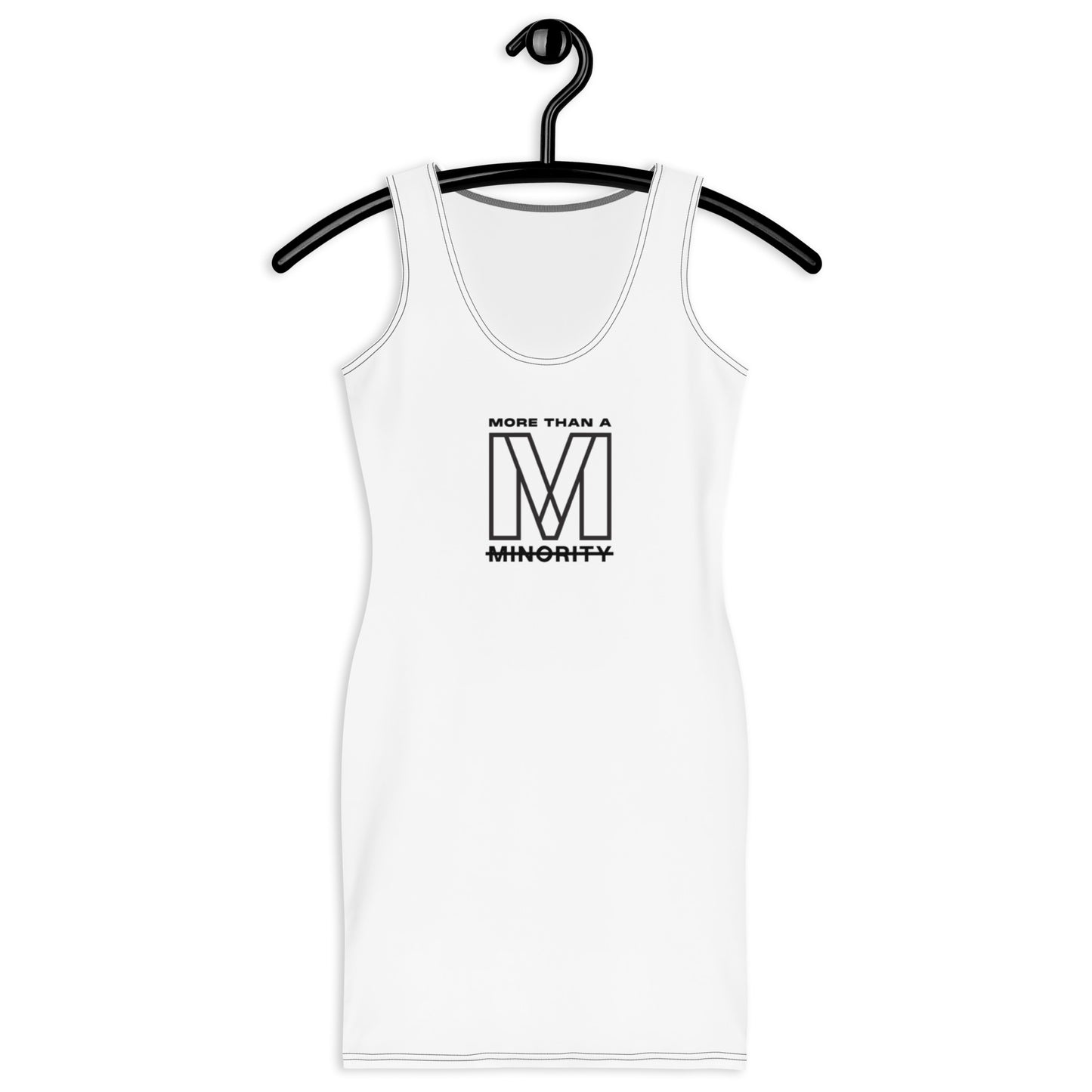 MTAM - More Than A Minority Logo Bodycon Dress - Fitted, All-Over Print, Polyester, Spandex, Comfortable, Stretch