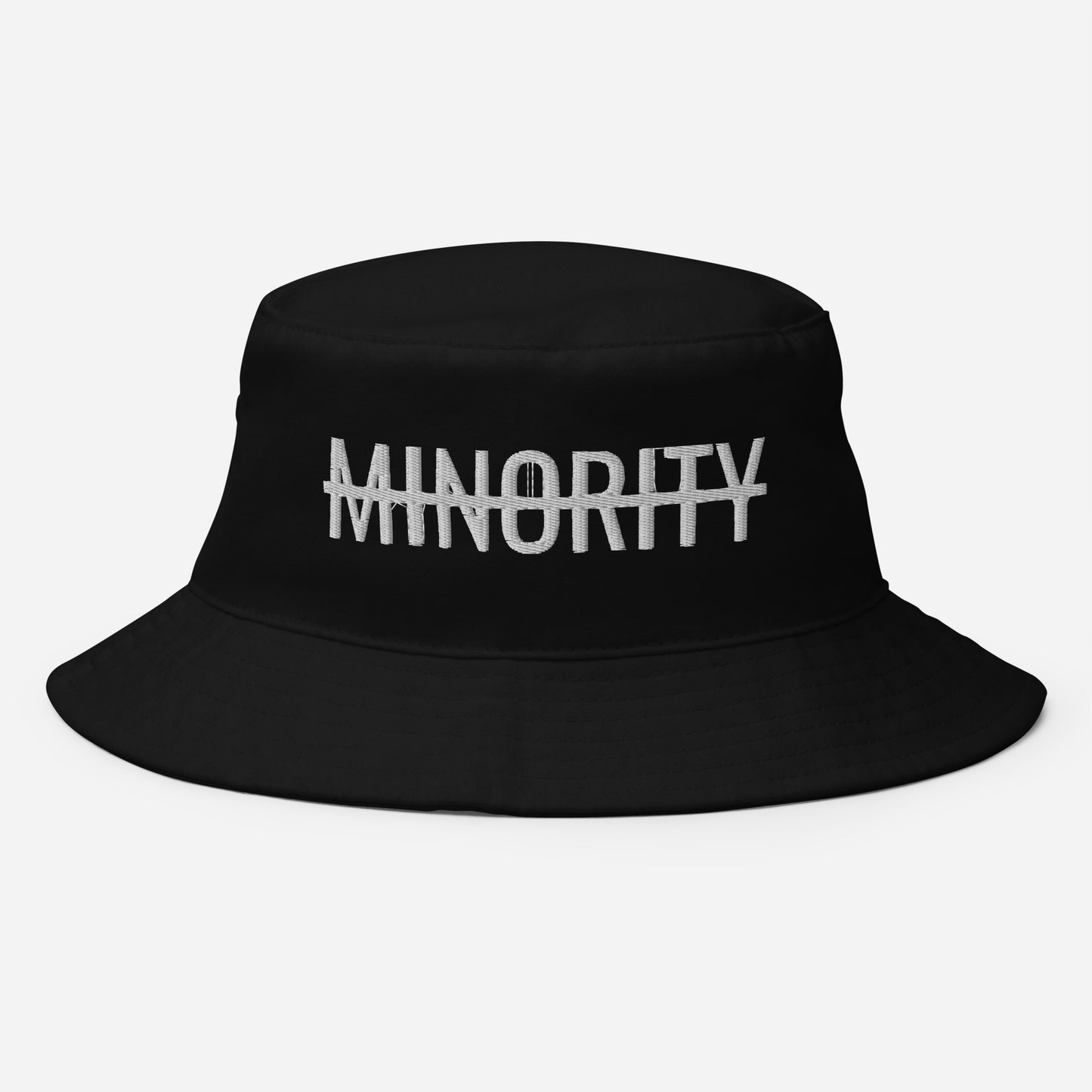 MTAM - Not A Minority Bucket Hat - White Text - Trendy, Comfortable, Versatile, Unisex, Streetwear, Casual, Sporty