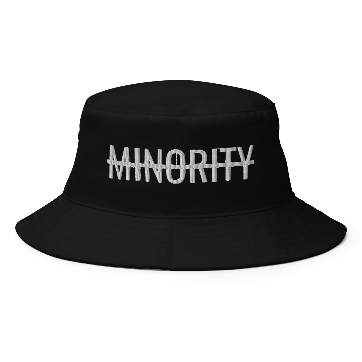 MTAM - Not A Minority Bucket Hat - White Text - Trendy, Comfortable, Versatile, Unisex, Streetwear, Casual, Sporty