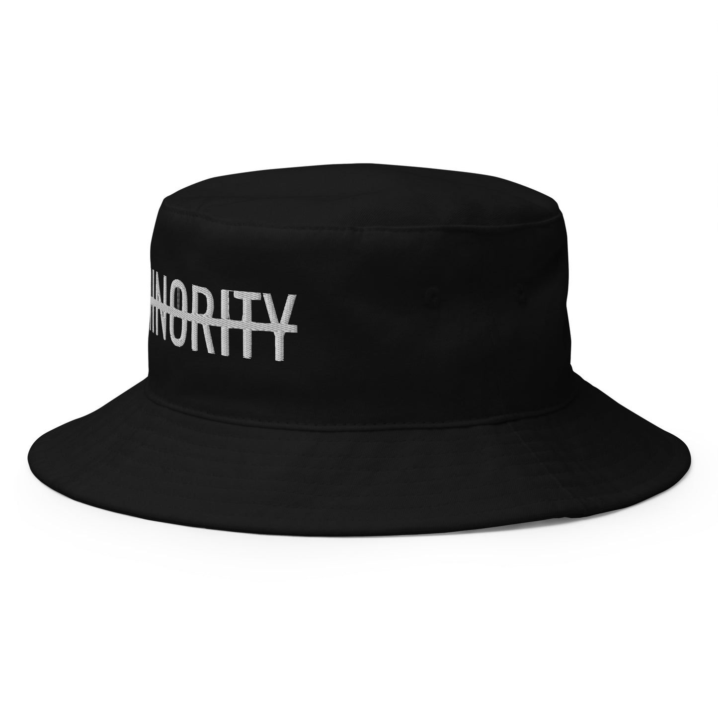 MTAM - Not A Minority Bucket Hat - White Text - Trendy, Comfortable, Versatile, Unisex, Streetwear, Casual, Sporty