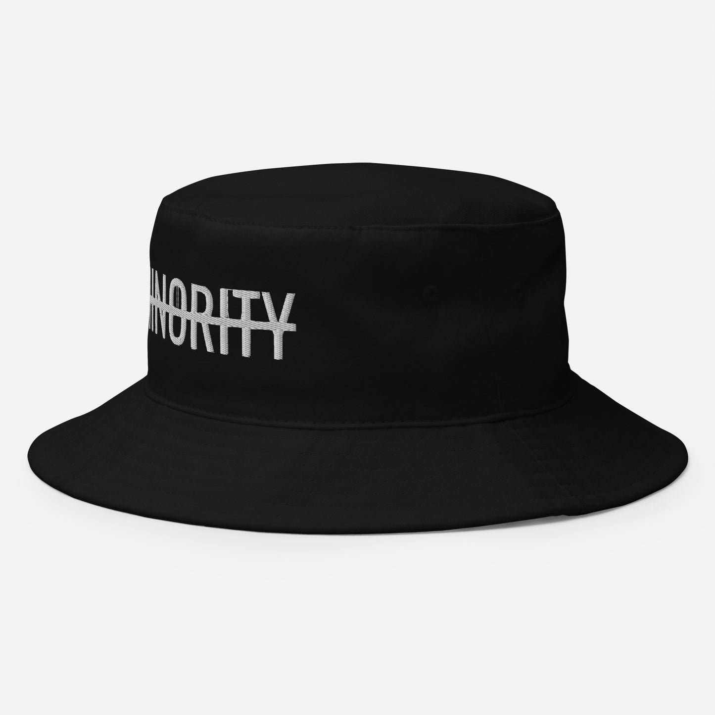 MTAM - Not A Minority Bucket Hat - White Text - Trendy, Comfortable, Versatile, Unisex, Streetwear, Casual, Sporty