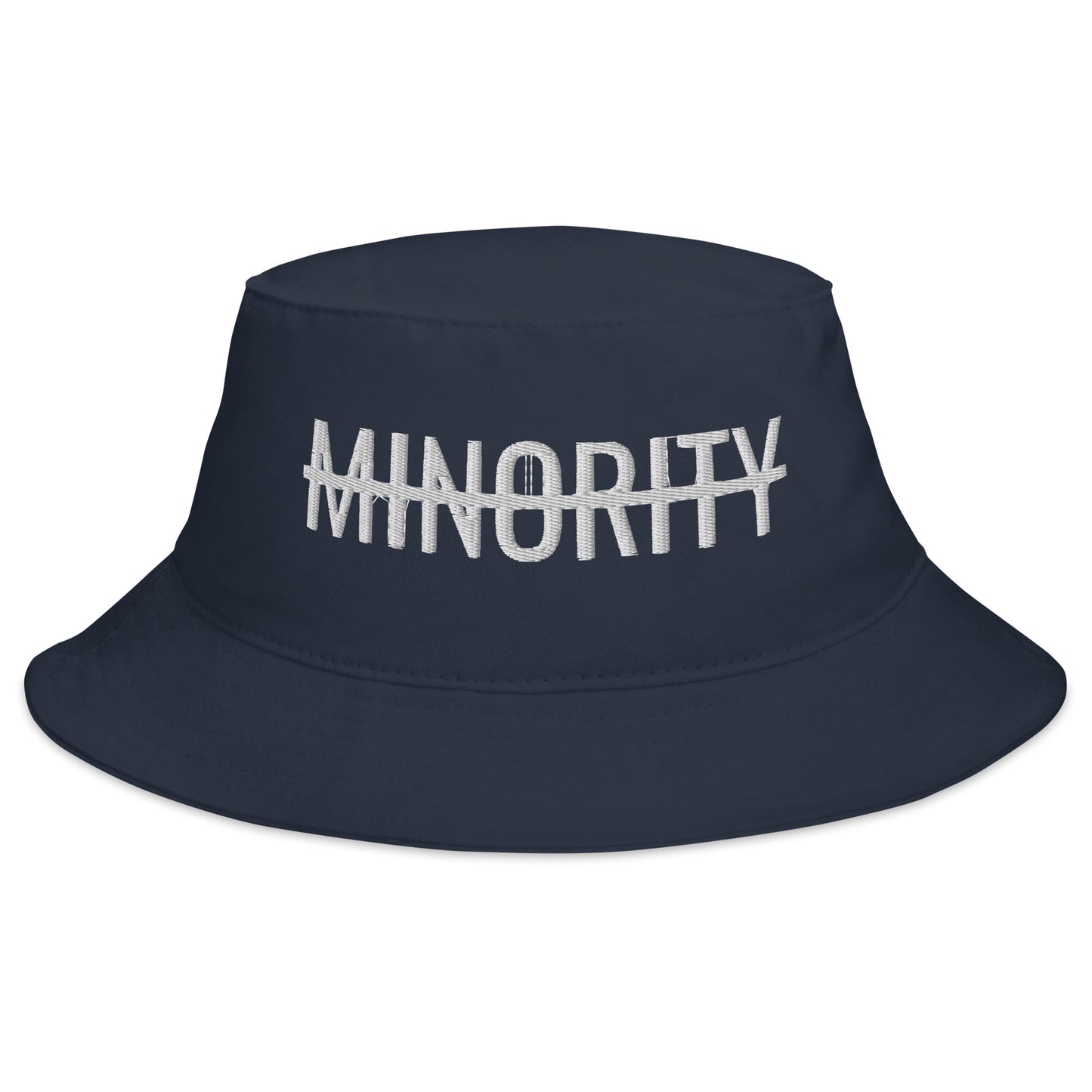 MTAM - Not A Minority Bucket Hat - White Text - Trendy, Comfortable, Versatile, Unisex, Streetwear, Casual, Sporty