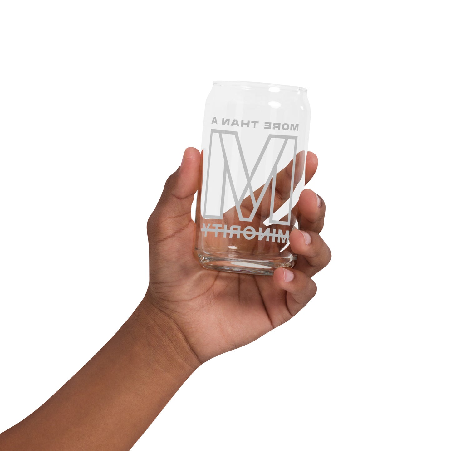 MTAM - Logo Can-Shaped Glass - Trendy, 16 oz, Glassware, Refreshing, Beverages, Stylish