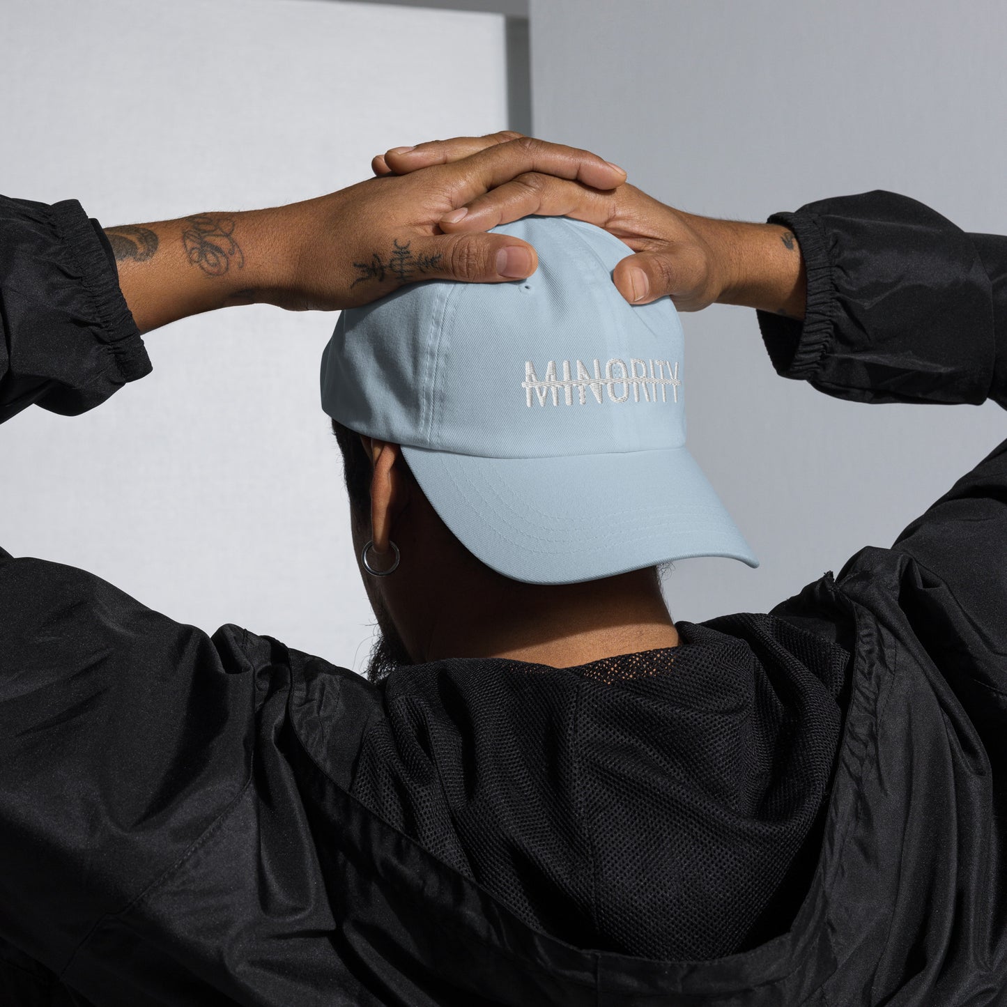 Not A Minority Embroidered Dad Hat - White Text