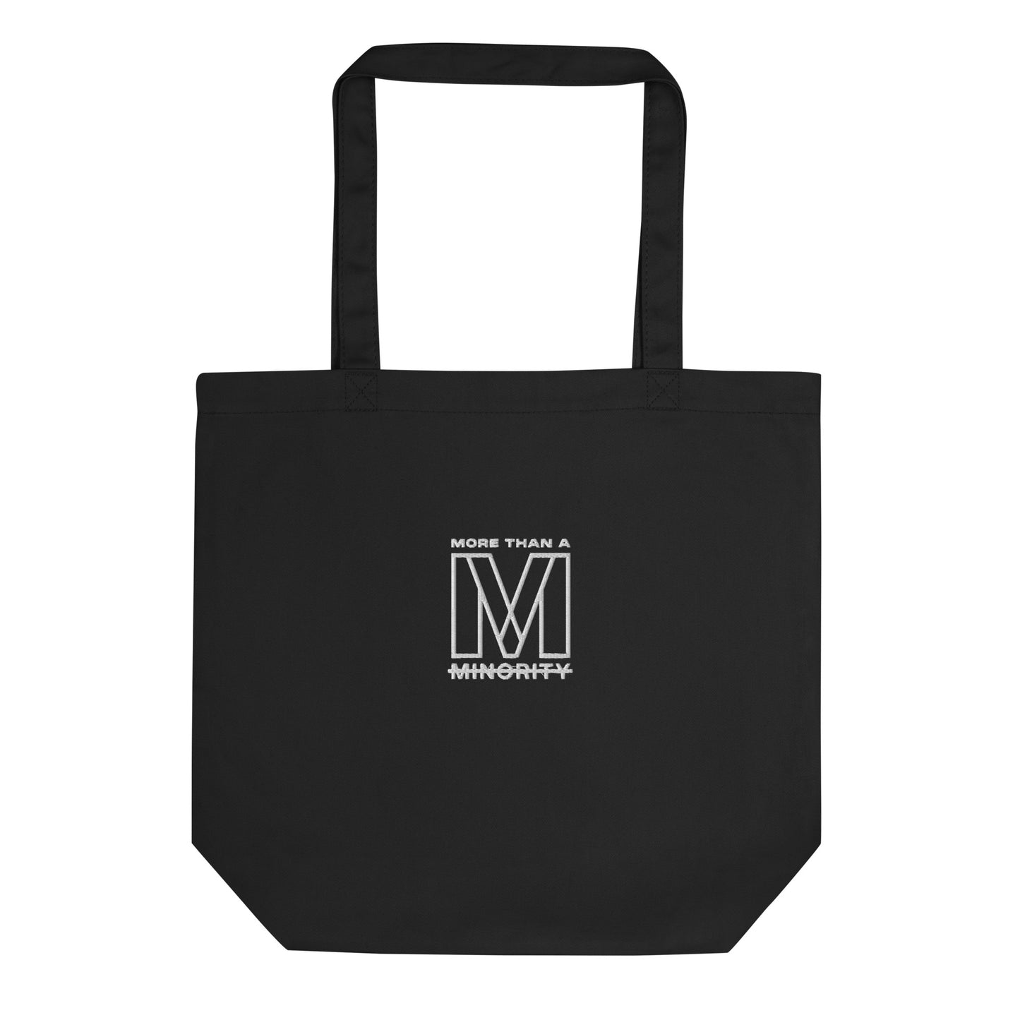 MTAM - More Than A Minority Embroidered Logo Eco Tote Bag - Embroidered Logo, Spacious, Durable, and Sustainable - Perfect for Groceries, Books, and Everyday Use