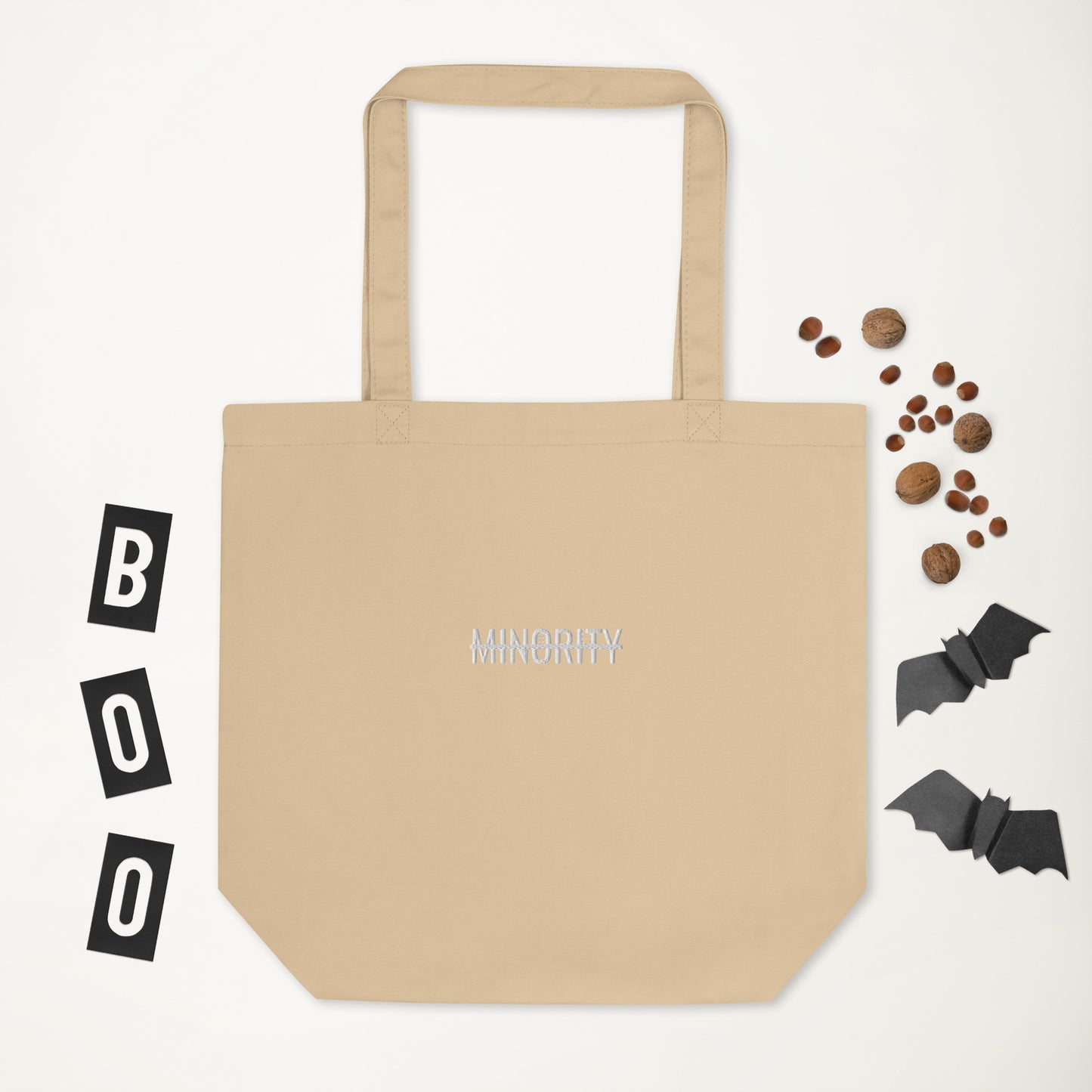 MTAM - Not A Minority Embroidered Eco Tote Bag - Organic Cotton, Reusable, Eco-Friendly, Spacious, Durable