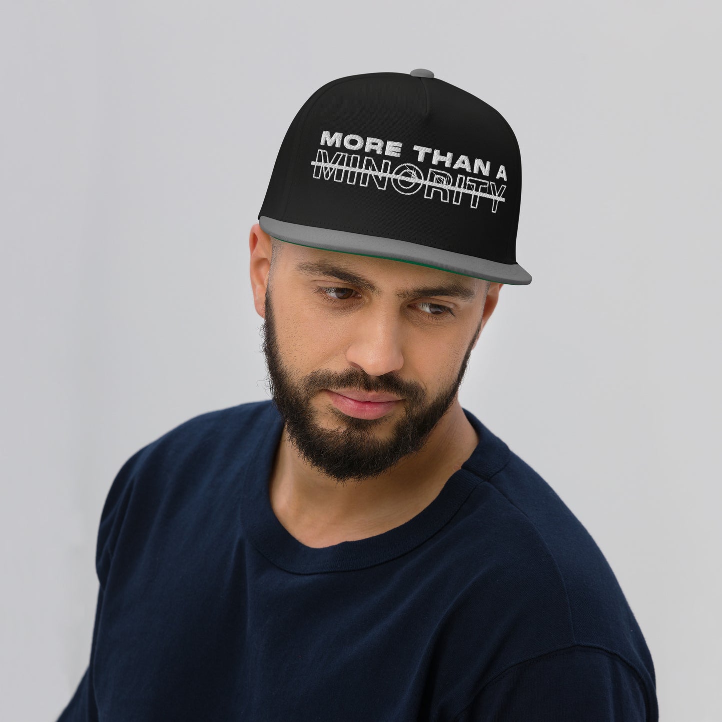 MTAM - Flat Bill Cap | High-Profile Fit, Green Undervisor, 100% Cotton Twill, Snapback Closure