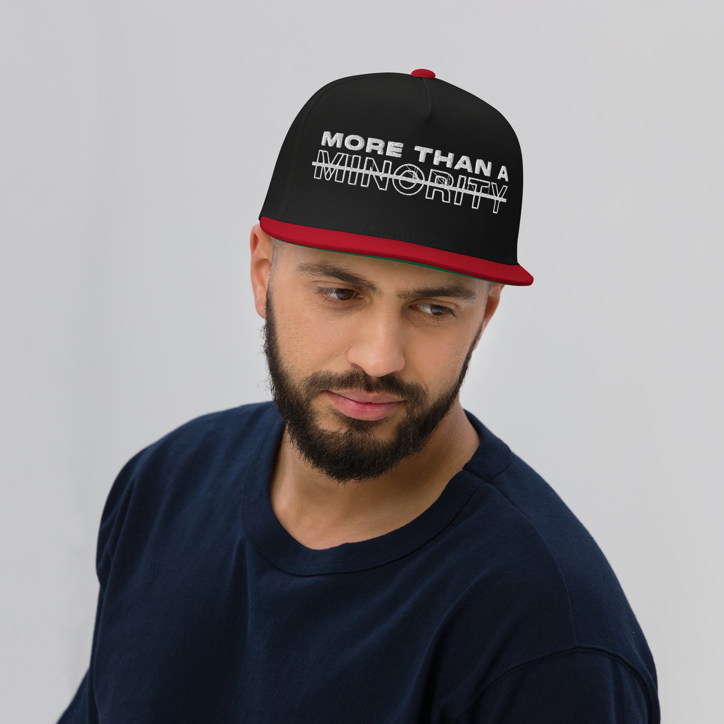 MTAM - Flat Bill Cap | High-Profile Fit, Green Undervisor, 100% Cotton Twill, Snapback Closure