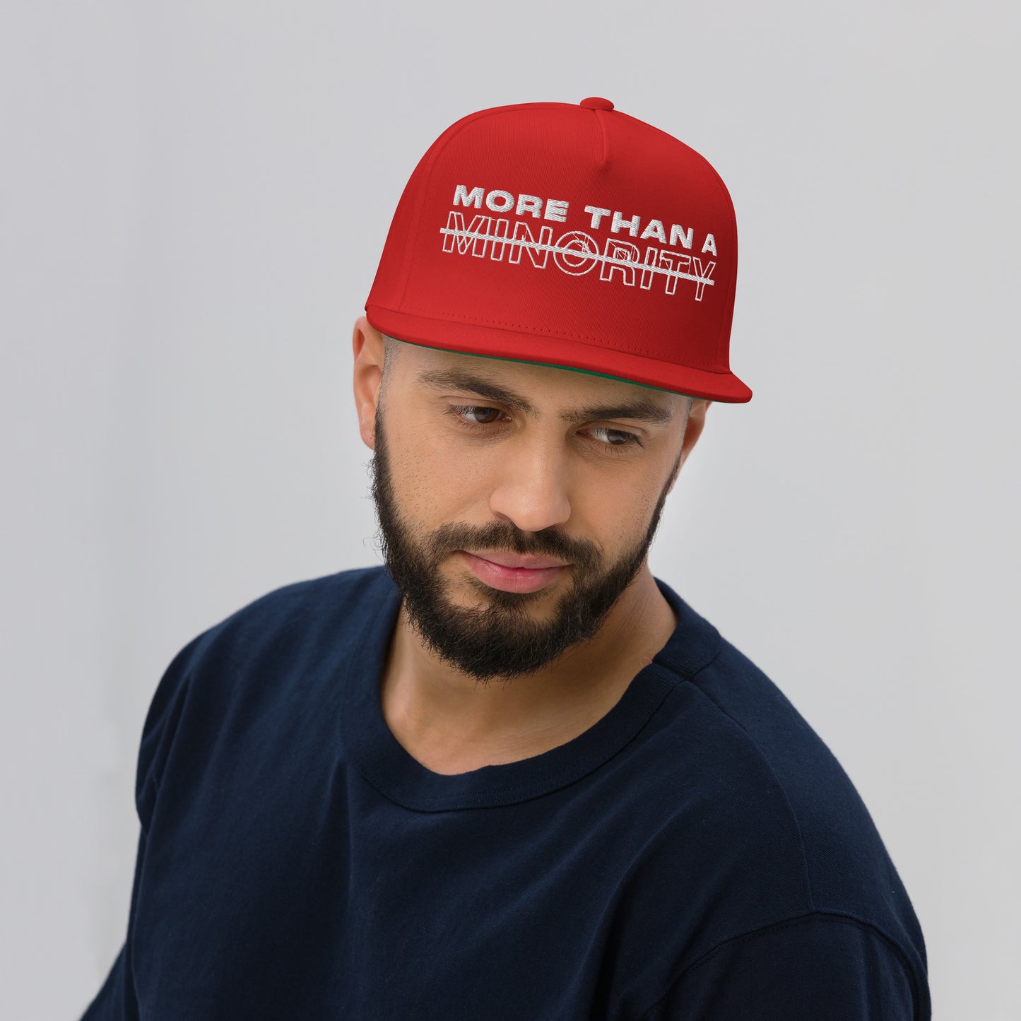 MTAM - Flat Bill Cap | High-Profile Fit, Green Undervisor, 100% Cotton Twill, Snapback Closure
