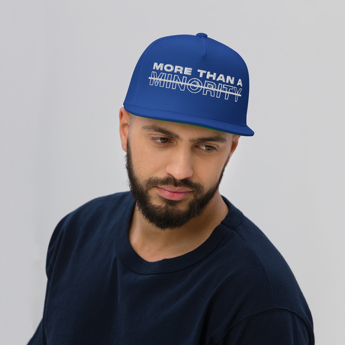 MTAM - Flat Bill Cap | High-Profile Fit, Green Undervisor, 100% Cotton Twill, Snapback Closure