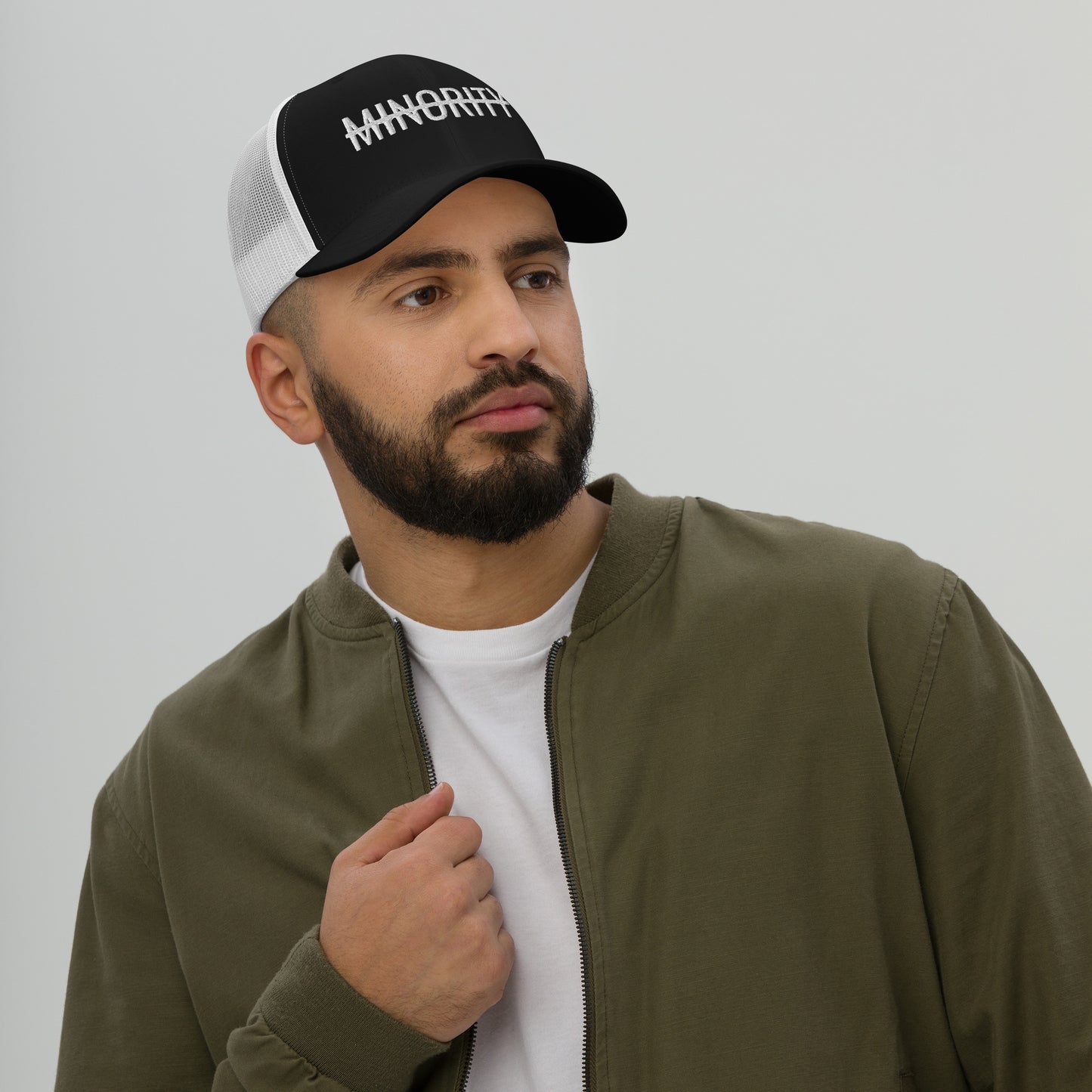 MTAM - Not A Minority Trucker Cap | Plastic adjustable closure, Matching Undervisor, and Comfortable Fit