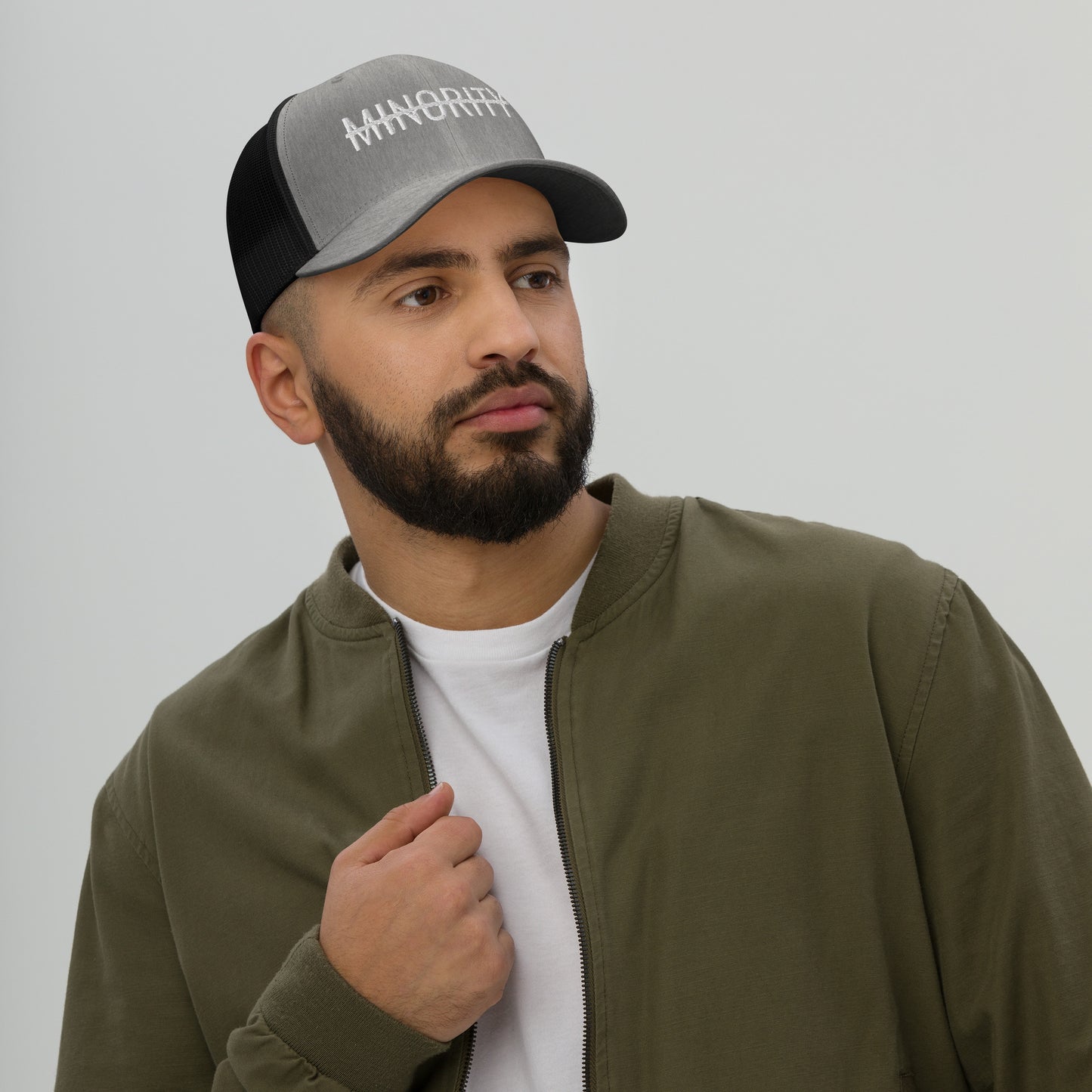 MTAM - Not A Minority Trucker Cap | Plastic adjustable closure, Matching Undervisor, and Comfortable Fit