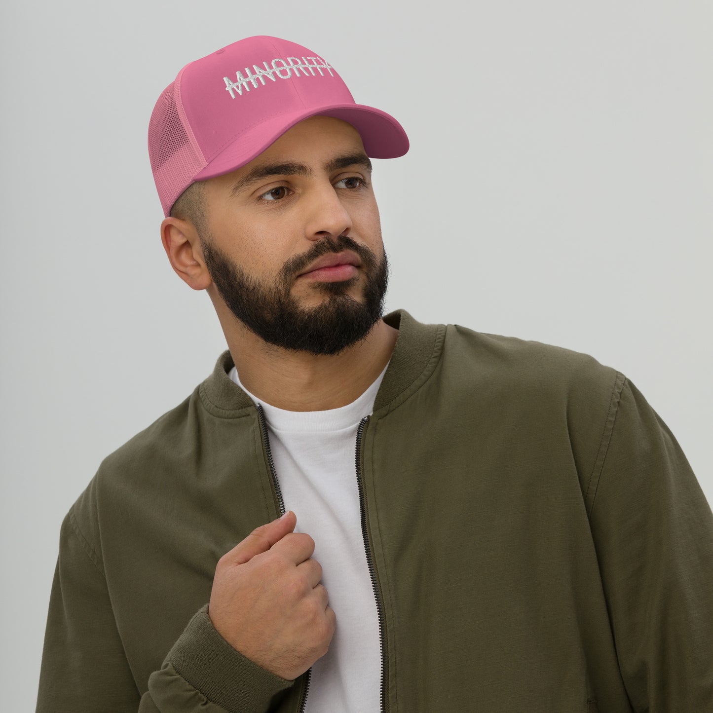 MTAM - Not A Minority Trucker Cap | Plastic adjustable closure, Matching Undervisor, and Comfortable Fit