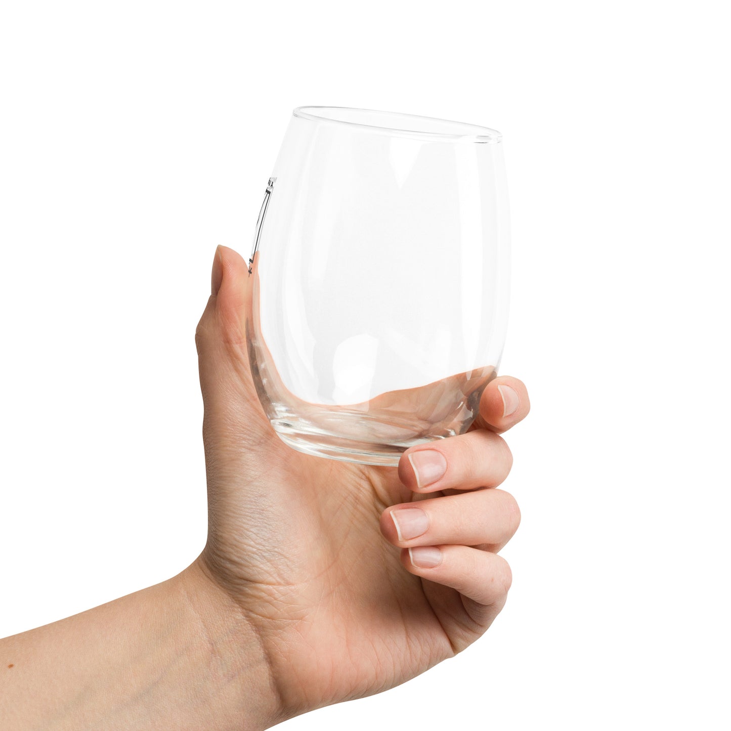 MTAM - Logo Stemless Wine Glass - Elegant, Glass, 15 oz, Stylish, Functional, Party, Celebration
