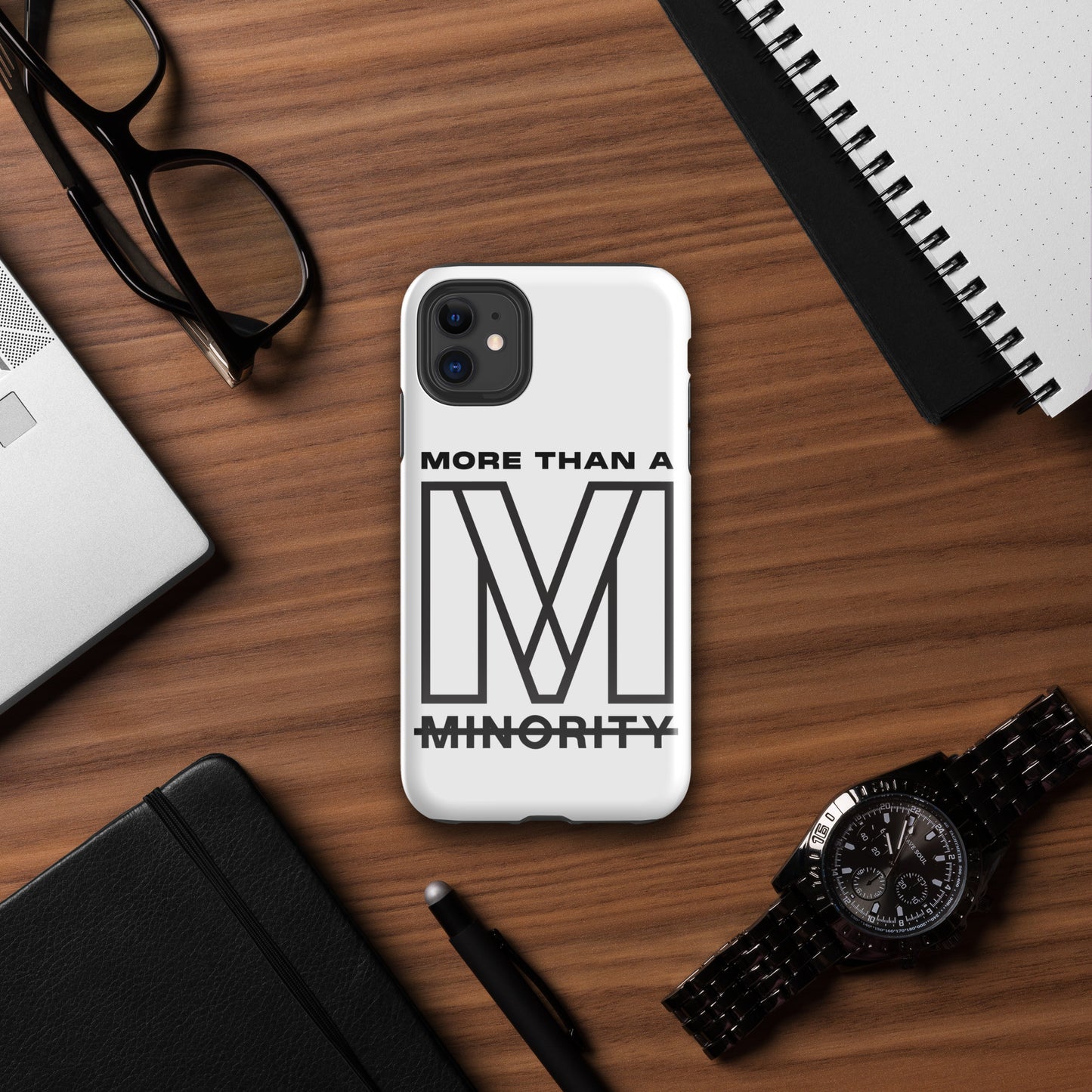 MTAM - More Than A Minority Tough Case for iPhone® | Dual-Layer Protection | Impact-Resistant Polycarbonate | TPU Lining | Induction Charging Compatible