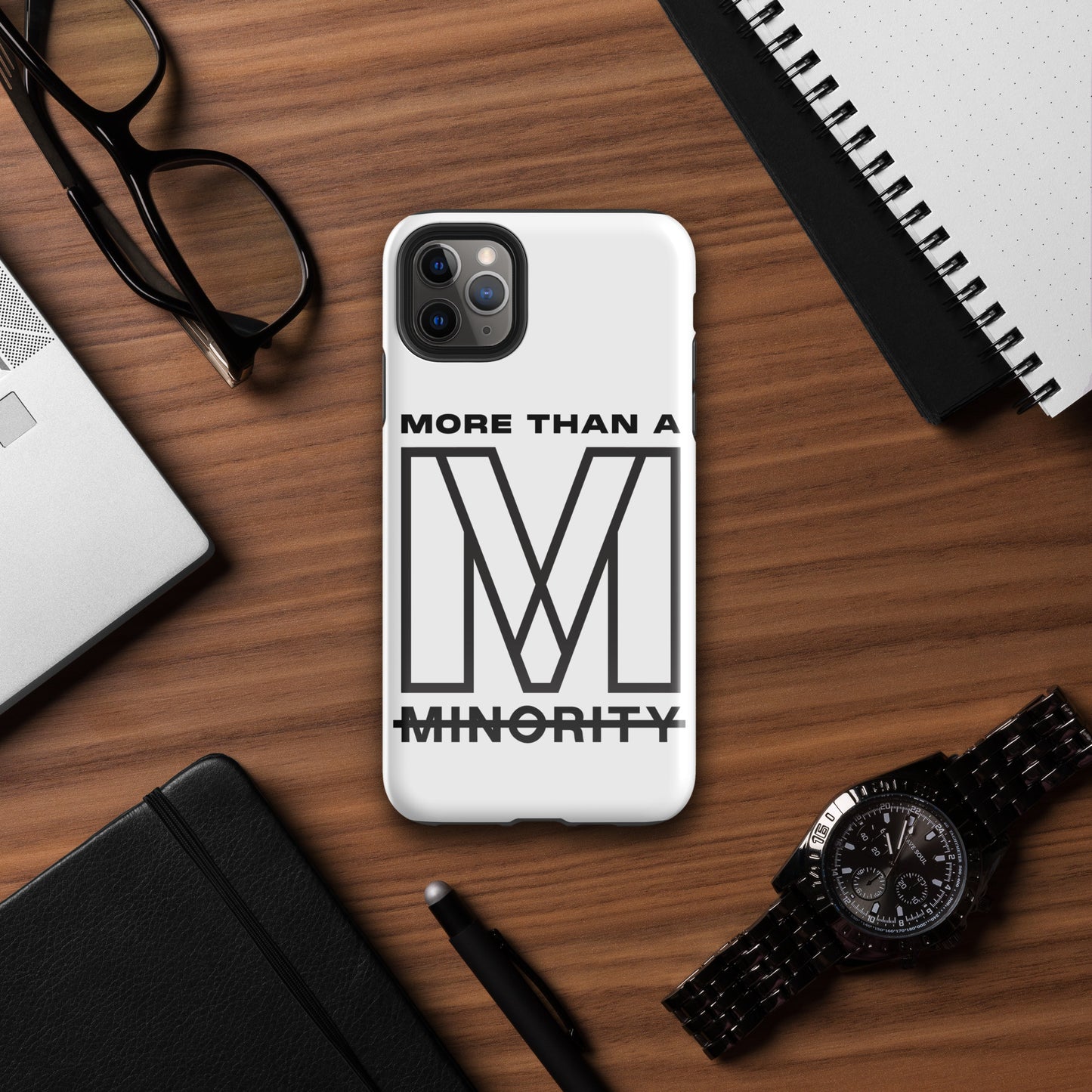 MTAM - More Than A Minority Tough Case for iPhone® | Dual-Layer Protection | Impact-Resistant Polycarbonate | TPU Lining | Induction Charging Compatible