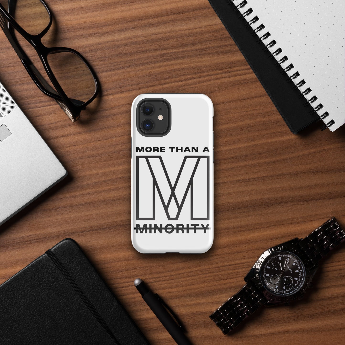 MTAM - More Than A Minority Tough Case for iPhone® | Dual-Layer Protection | Impact-Resistant Polycarbonate | TPU Lining | Induction Charging Compatible