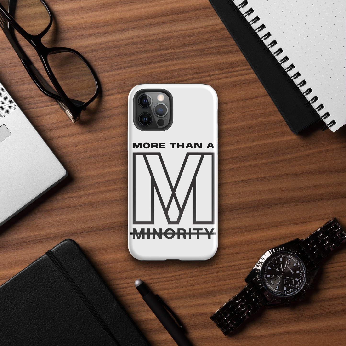 MTAM - More Than A Minority Tough Case for iPhone® | Dual-Layer Protection | Impact-Resistant Polycarbonate | TPU Lining | Induction Charging Compatible