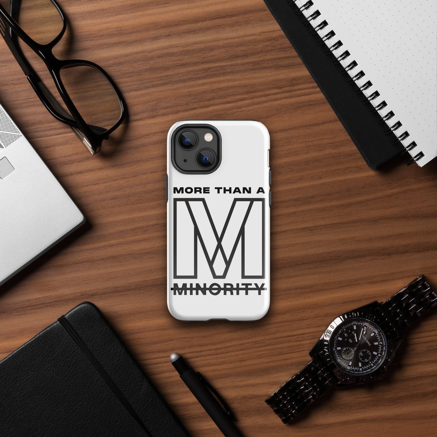 MTAM - More Than A Minority Tough Case for iPhone® | Dual-Layer Protection | Impact-Resistant Polycarbonate | TPU Lining | Induction Charging Compatible