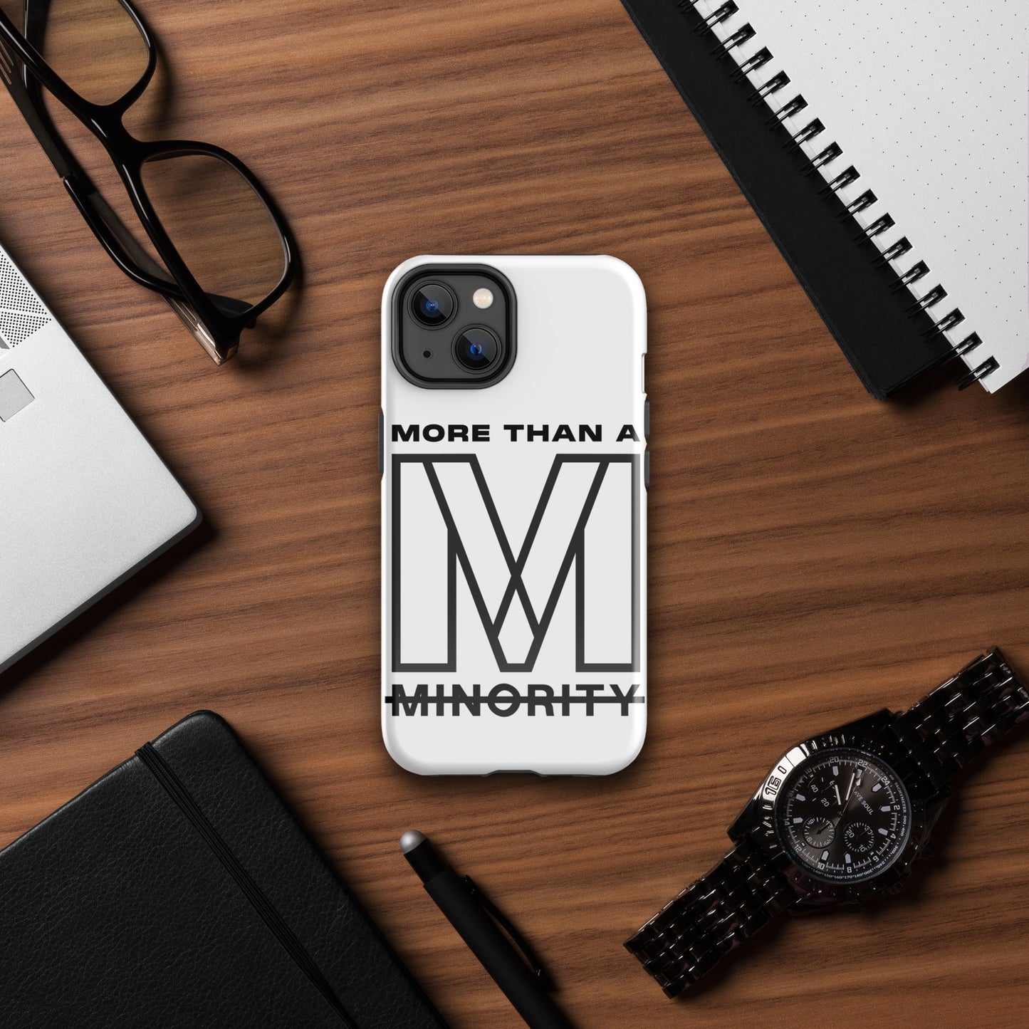 MTAM - More Than A Minority Tough Case for iPhone® | Dual-Layer Protection | Impact-Resistant Polycarbonate | TPU Lining | Induction Charging Compatible