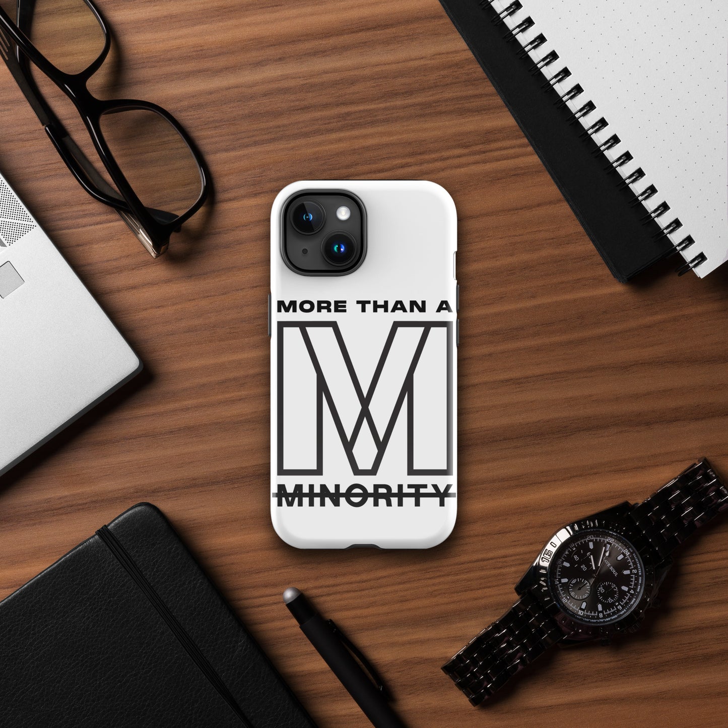 MTAM - More Than A Minority Tough Case for iPhone® | Dual-Layer Protection | Impact-Resistant Polycarbonate | TPU Lining | Induction Charging Compatible