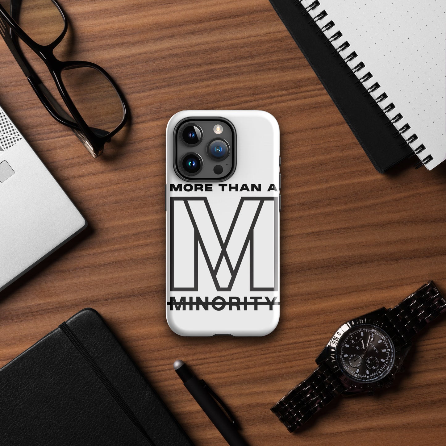 MTAM - More Than A Minority Tough Case for iPhone® | Dual-Layer Protection | Impact-Resistant Polycarbonate | TPU Lining | Induction Charging Compatible