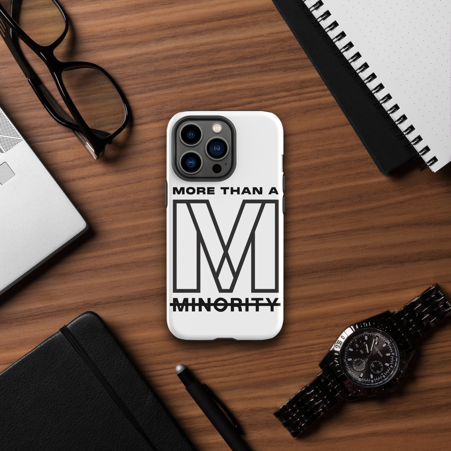 MTAM - More Than A Minority Tough Case for iPhone® | Dual-Layer Protection | Impact-Resistant Polycarbonate | TPU Lining | Induction Charging Compatible