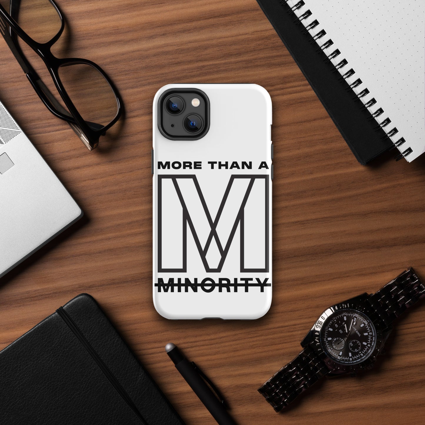 MTAM - More Than A Minority Tough Case for iPhone® | Dual-Layer Protection | Impact-Resistant Polycarbonate | TPU Lining | Induction Charging Compatible