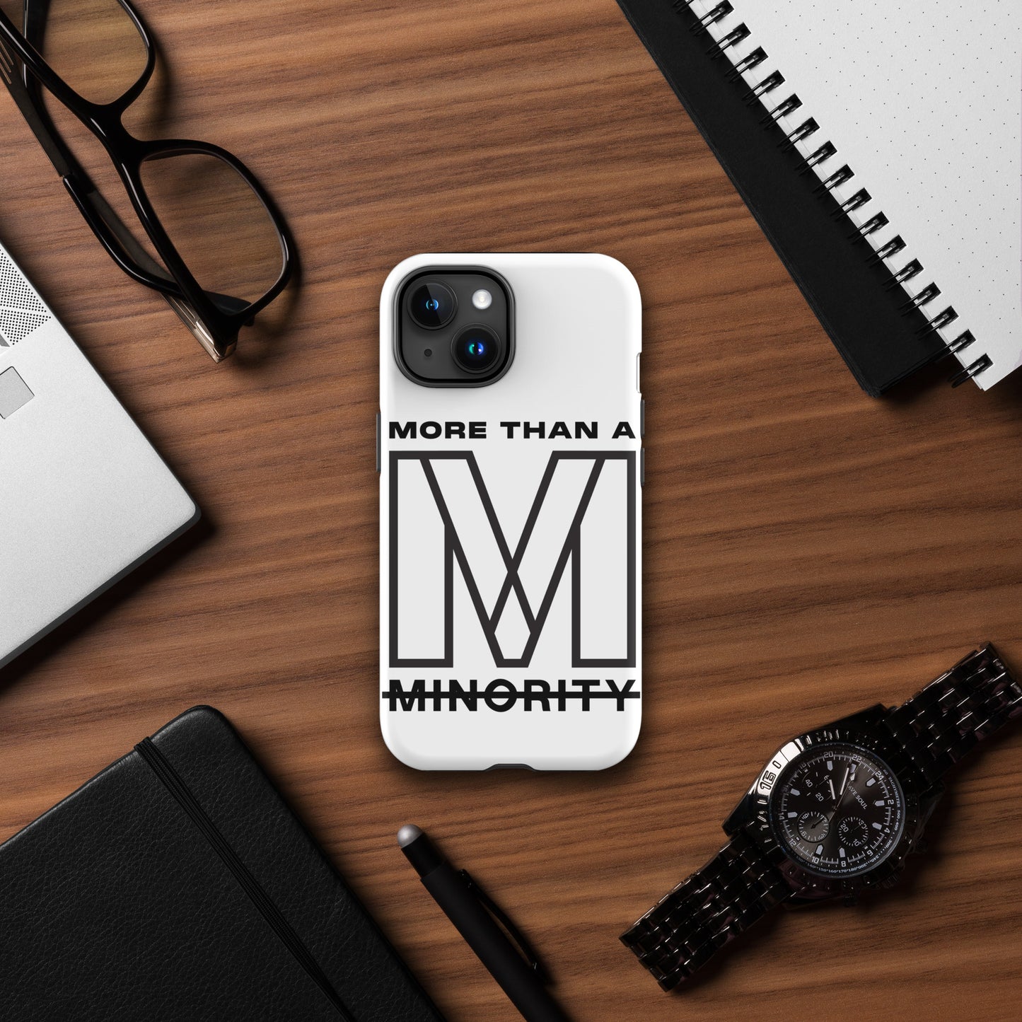MTAM - More Than A Minority Tough Case for iPhone® | Dual-Layer Protection | Impact-Resistant Polycarbonate | TPU Lining | Induction Charging Compatible