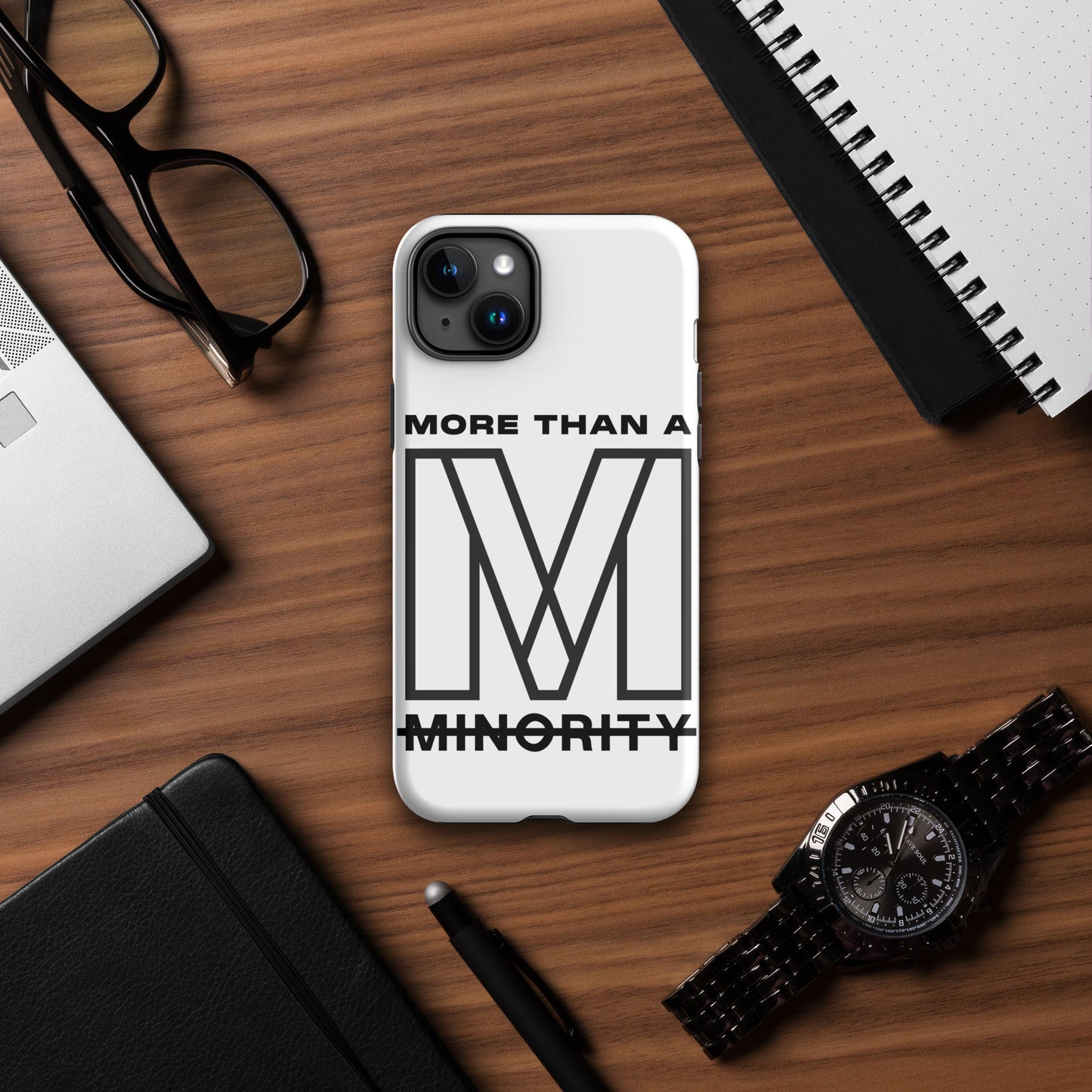 MTAM - More Than A Minority Tough Case for iPhone® | Dual-Layer Protection | Impact-Resistant Polycarbonate | TPU Lining | Induction Charging Compatible