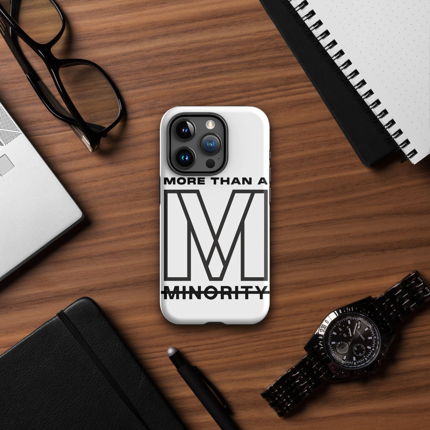 MTAM - More Than A Minority Tough Case for iPhone® | Dual-Layer Protection | Impact-Resistant Polycarbonate | TPU Lining | Induction Charging Compatible