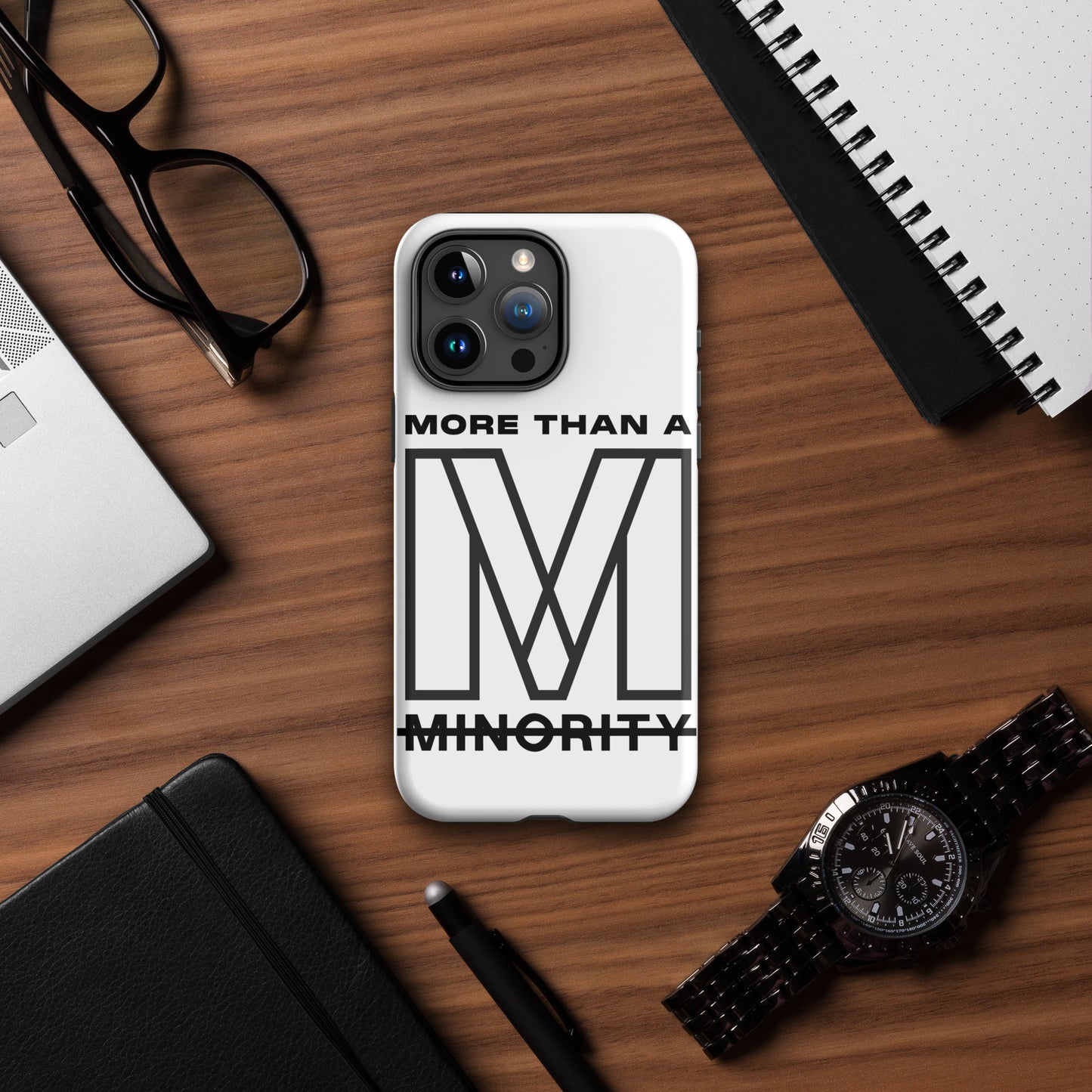 MTAM - More Than A Minority Tough Case for iPhone® | Dual-Layer Protection | Impact-Resistant Polycarbonate | TPU Lining | Induction Charging Compatible
