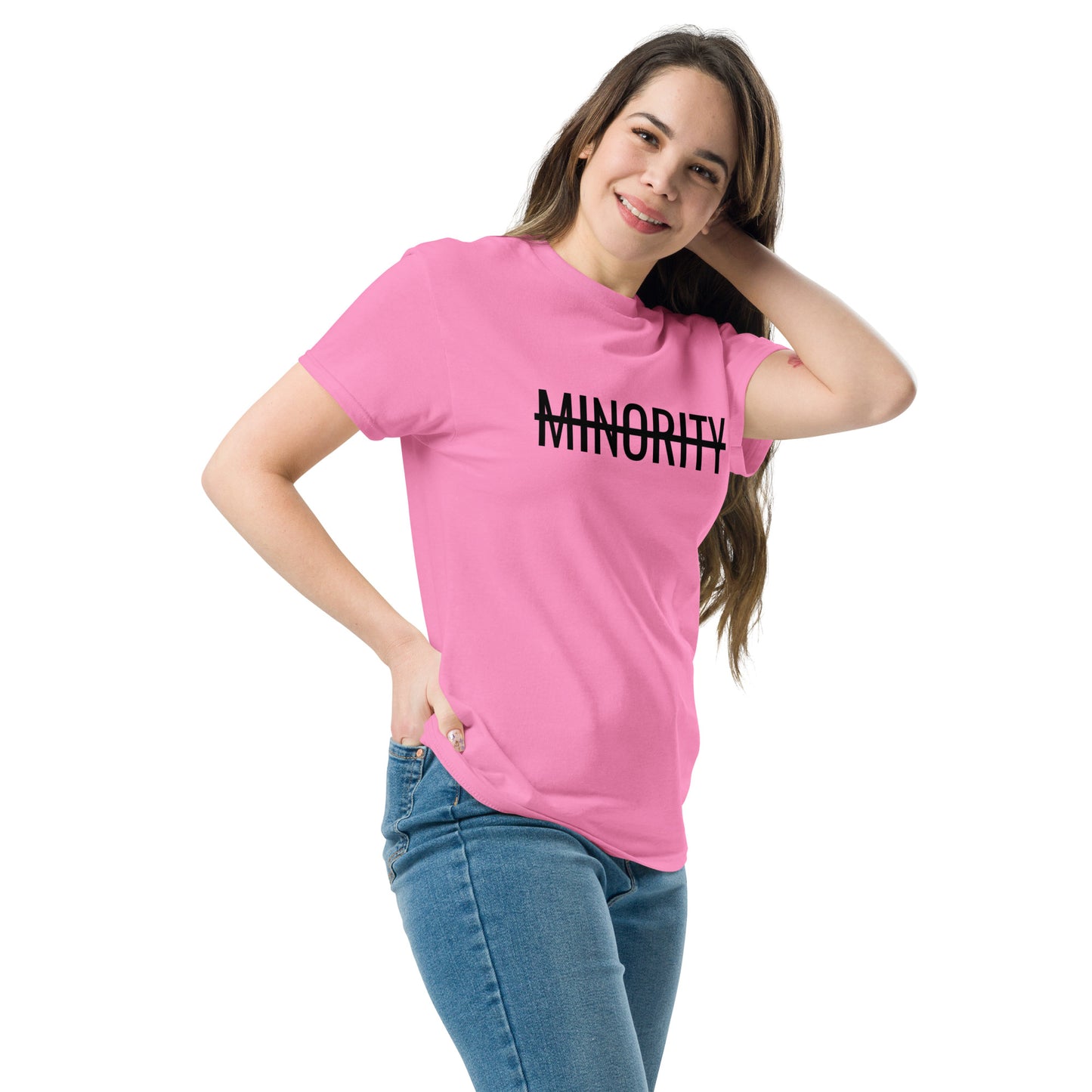 MTAM - Not A Minority + Valuable Back Tee Black Text - 100% cotton, Comfortable Lightweight Men's classic tee
