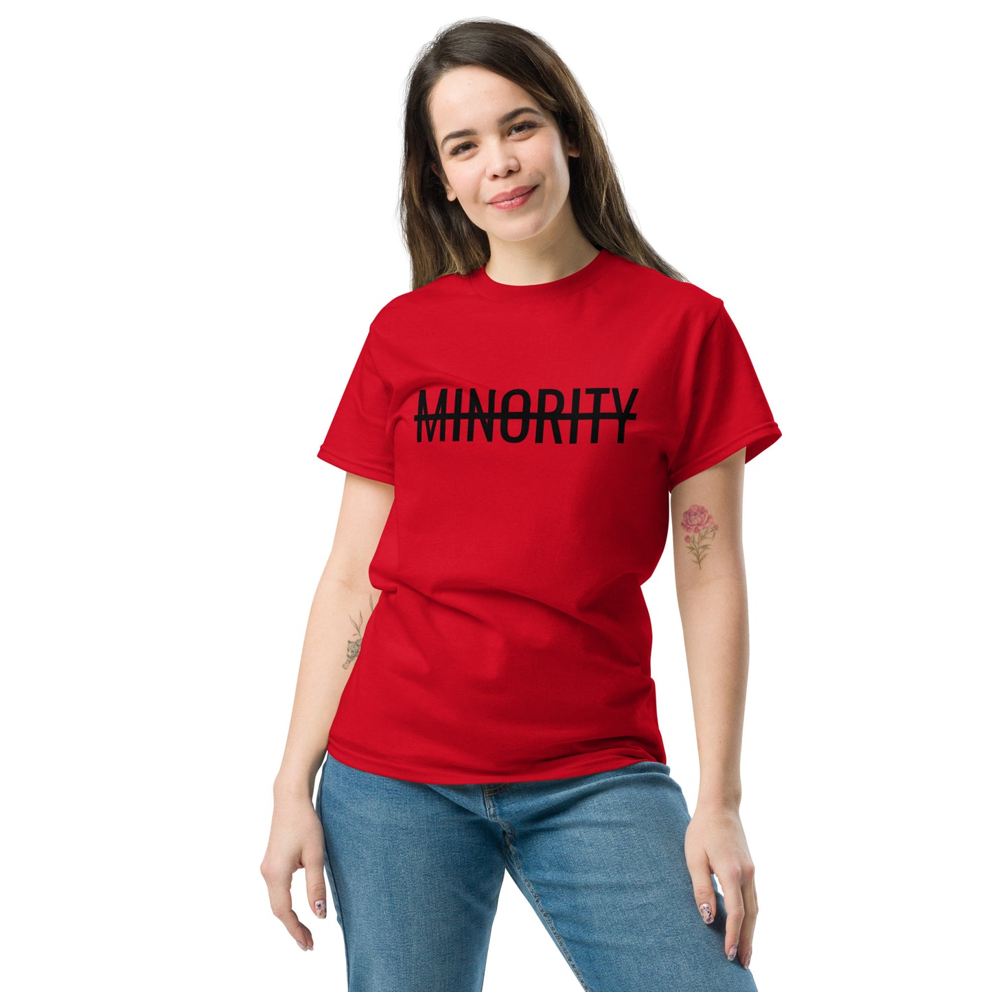 MTAM - Not A Minority + Valuable Back Tee Black Text - 100% cotton, Comfortable Lightweight Men's classic tee