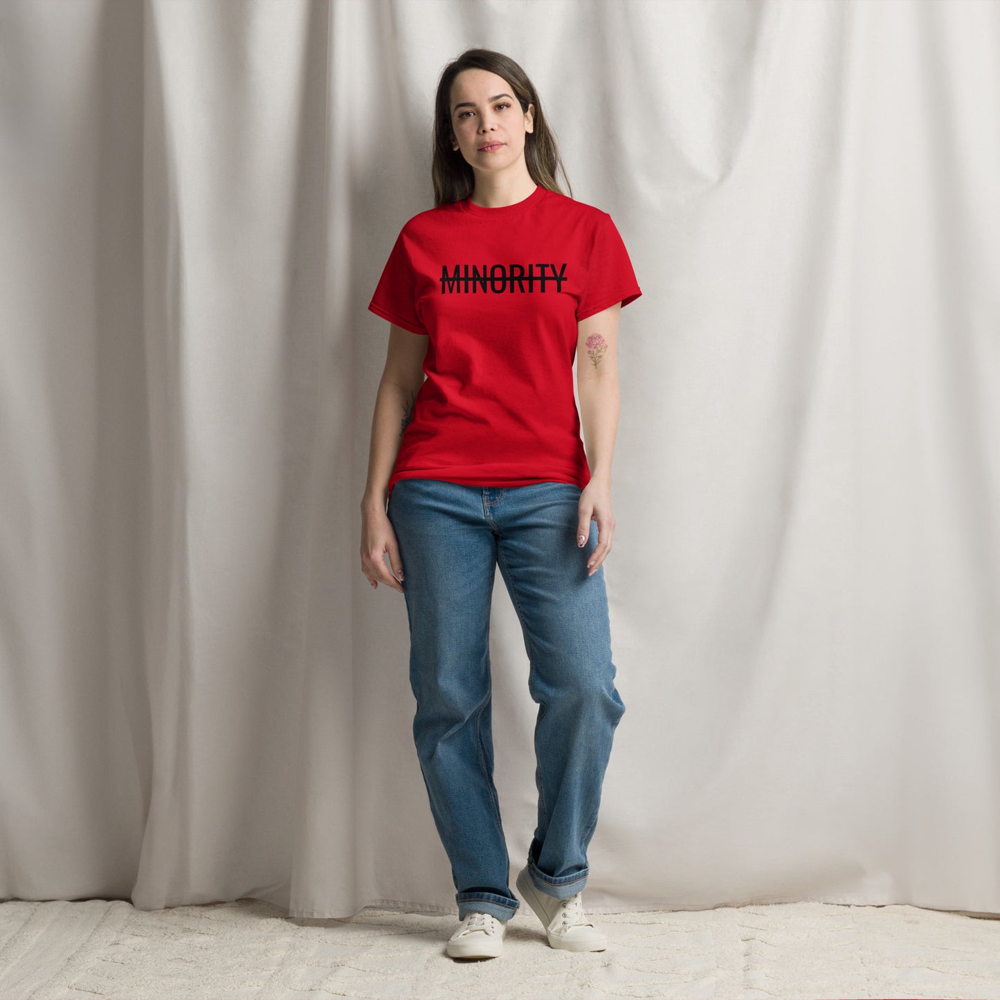 MTAM - Not A Minority + Valuable Back Tee Black Text - 100% cotton, Comfortable Lightweight Men's classic tee