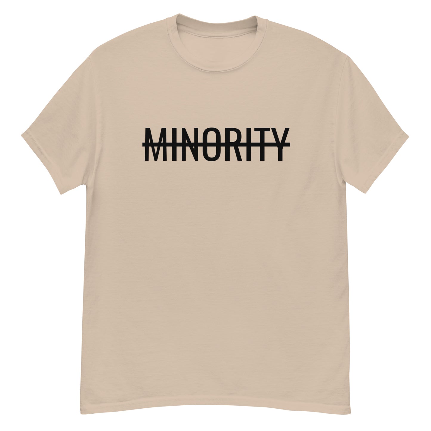 MTAM - Not A Minority + Valuable Back Tee Black Text - 100% cotton, Comfortable Lightweight Men's classic tee