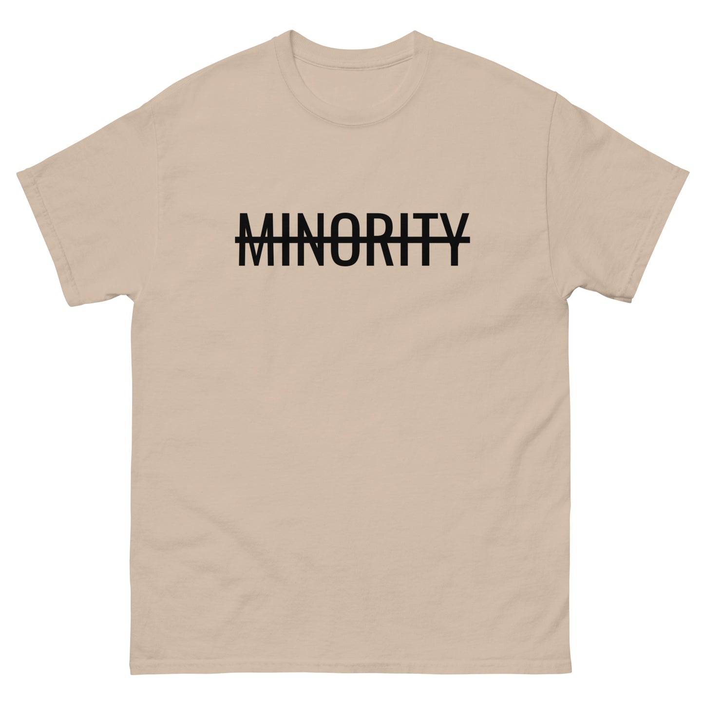MTAM - Not A Minority + Valuable Back Tee Black Text - 100% cotton, Comfortable Lightweight Men's classic tee