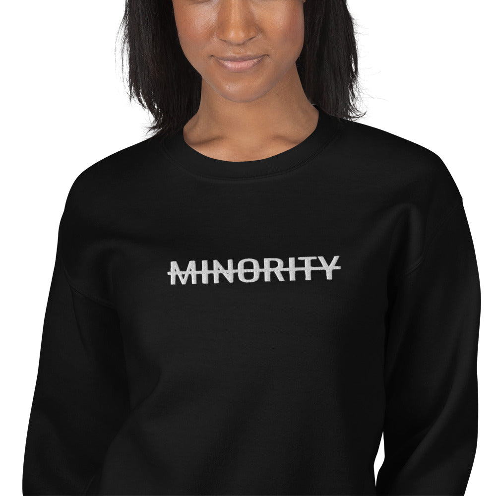 MTAM - Not A Minority Embroidered Sweatshirt - Classic Fit, Soft, Pre-Shrunk, Durable, 50% Cotton 50% Polyester