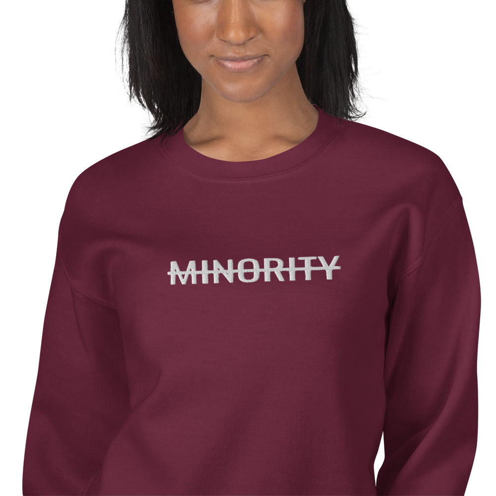MTAM - Not A Minority Embroidered Sweatshirt - Classic Fit, Soft, Pre-Shrunk, Durable, 50% Cotton 50% Polyester