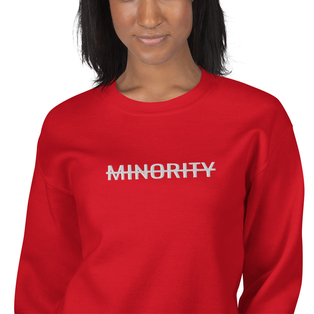 MTAM - Not A Minority Embroidered Sweatshirt - Classic Fit, Soft, Pre-Shrunk, Durable, 50% Cotton 50% Polyester