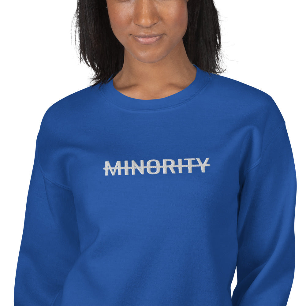 MTAM - Not A Minority Embroidered Sweatshirt - Classic Fit, Soft, Pre-Shrunk, Durable, 50% Cotton 50% Polyester