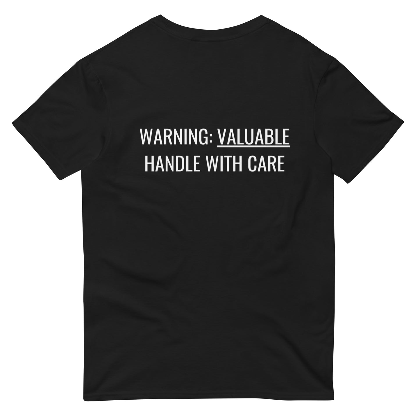 MTAM - More Than A Minority Embroidered Logo + Warning: Valuable Handle With Care Tee - Multiple Color, 100% Cotton, Multiple Colors, Trendy Unisex Streetwear T-Shirt