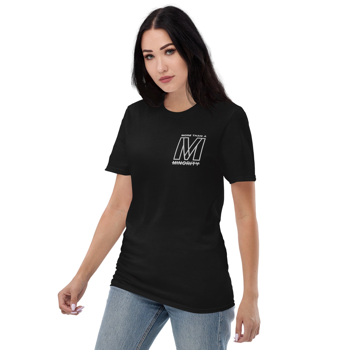 MTAM - More Than A Minority Embroidered Logo + Warning: Valuable Handle With Care Tee - Multiple Color, 100% Cotton, Multiple Colors, Trendy Unisex Streetwear T-Shirt