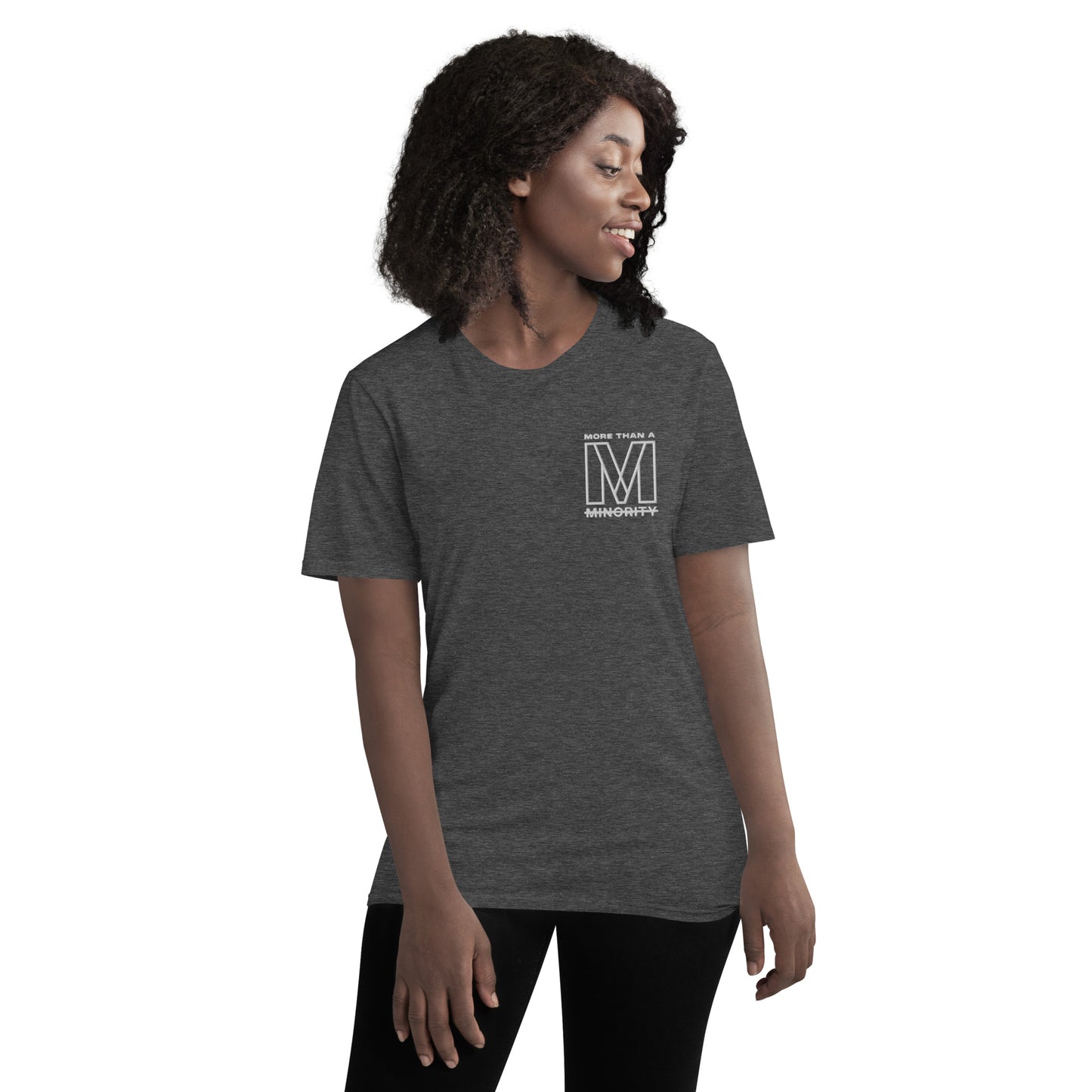 MTAM - More Than A Minority Embroidered Logo + Warning: Valuable Handle With Care Tee - Multiple Color, 100% Cotton, Multiple Colors, Trendy Unisex Streetwear T-Shirt