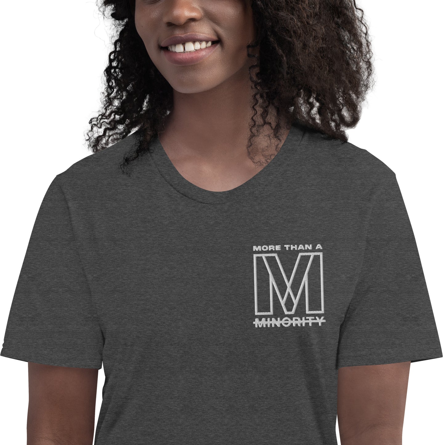 MTAM - More Than A Minority Embroidered Logo + Warning: Valuable Handle With Care Tee - Multiple Color, 100% Cotton, Multiple Colors, Trendy Unisex Streetwear T-Shirt