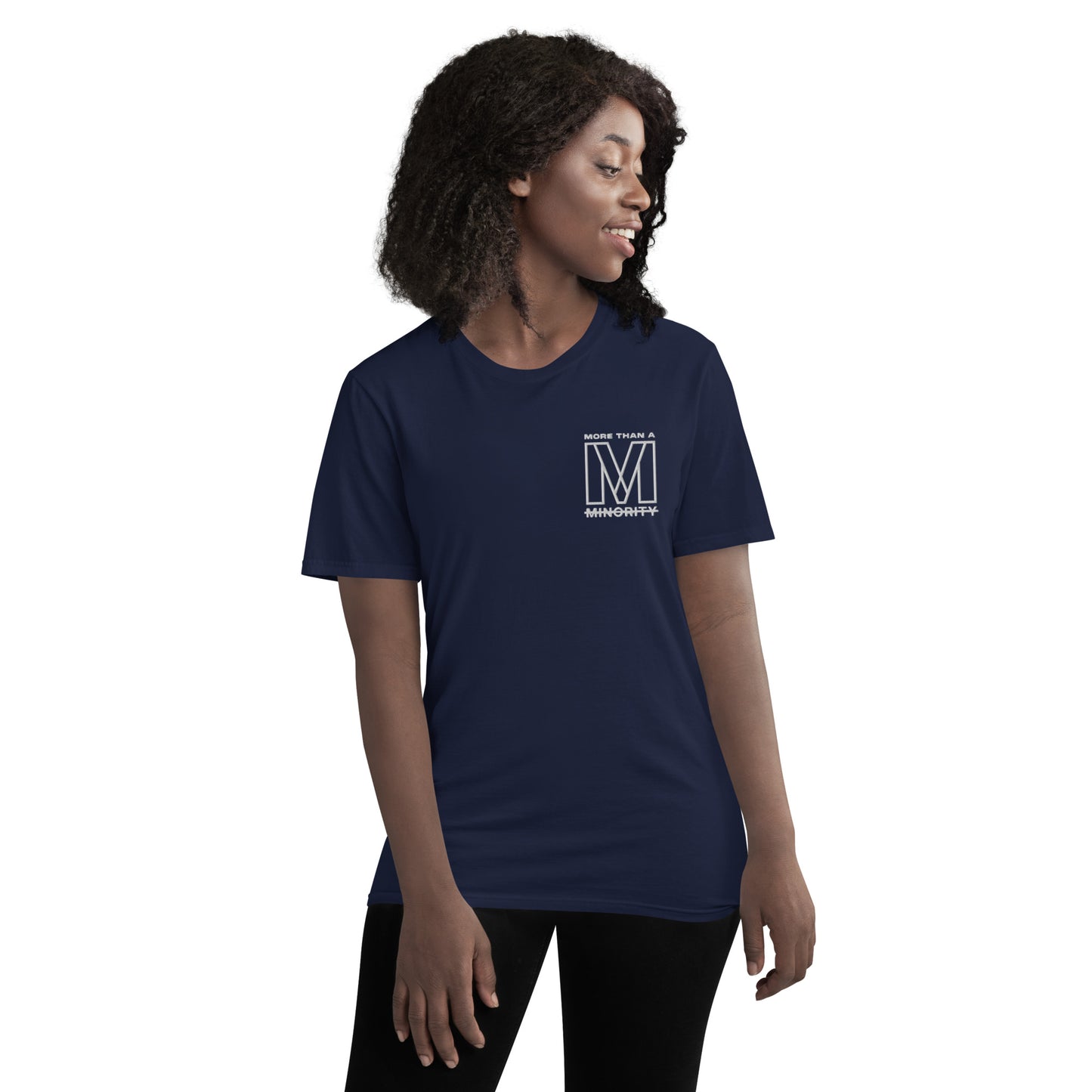 MTAM - More Than A Minority Embroidered Logo + Warning: Valuable Handle With Care Tee - Multiple Color, 100% Cotton, Multiple Colors, Trendy Unisex Streetwear T-Shirt