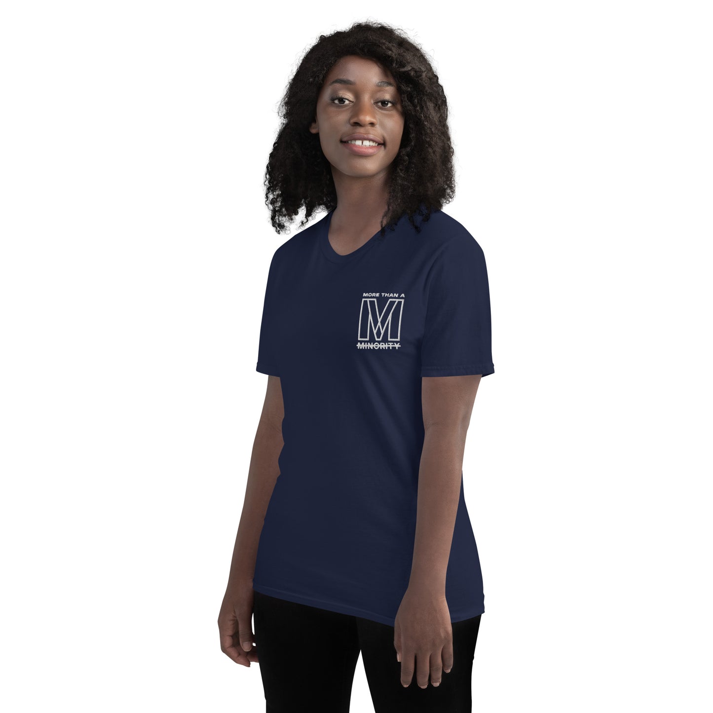 MTAM - More Than A Minority Embroidered Logo + Warning: Valuable Handle With Care Tee - Multiple Color, 100% Cotton, Multiple Colors, Trendy Unisex Streetwear T-Shirt