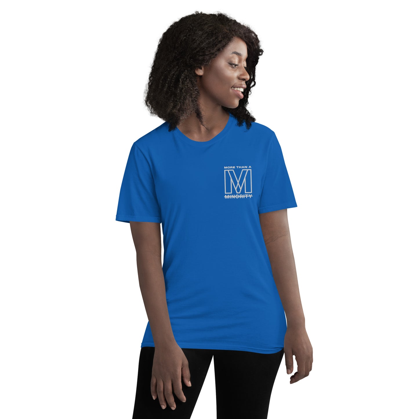 MTAM - More Than A Minority Embroidered Logo + Warning: Valuable Handle With Care Tee - Multiple Color, 100% Cotton, Multiple Colors, Trendy Unisex Streetwear T-Shirt