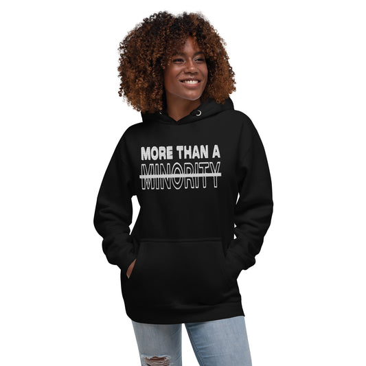 MTAM - More Than A Minority Stacked Embroidered Hoodie + Valuable Back - Soft, Stylish, and Warm with Valuable Back Patch - Perfect Streetwear for Chilly Evenings