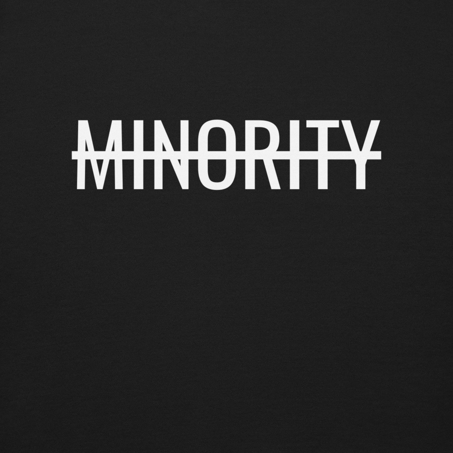 MTAM - Not A Minority Crewneck Sweatshirt - Comfortable Fleece, Side-Seamed, Cotton Blend, Valuable Back